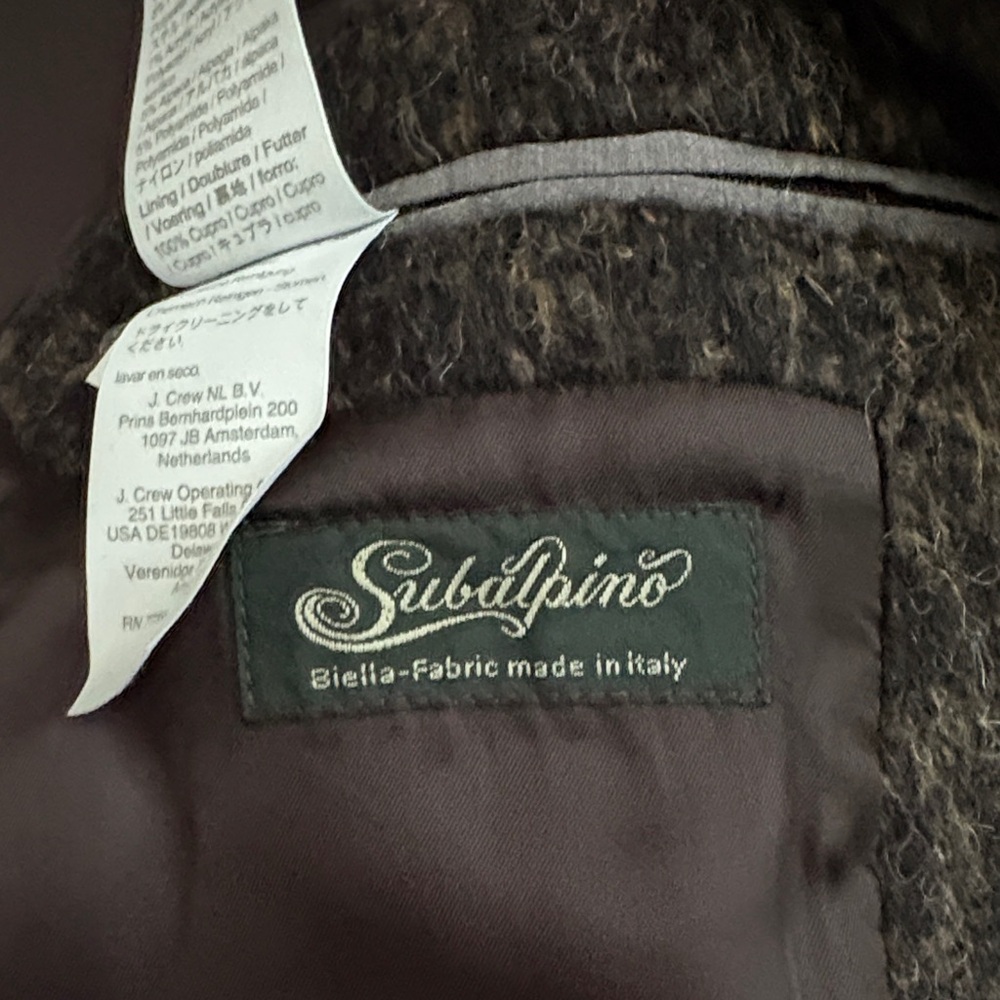 NEW WITH TAGS J. Crew Ludlow 40R Italian Wool Car Coat in Dark Grey Charcoal - Picture 6 of 10